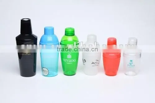 Foodgrade 10oz shot Plastic 300ml Cocktail Shaker