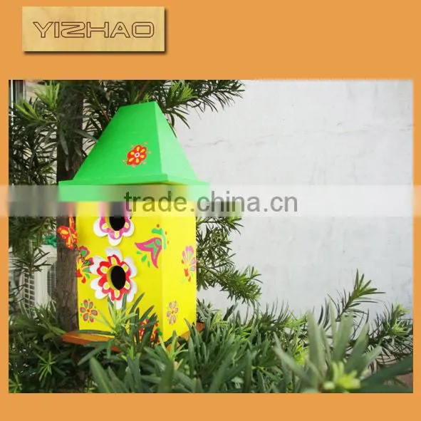 Outdoor Decorative Wooden Bird House Wholesale YZ-1201005