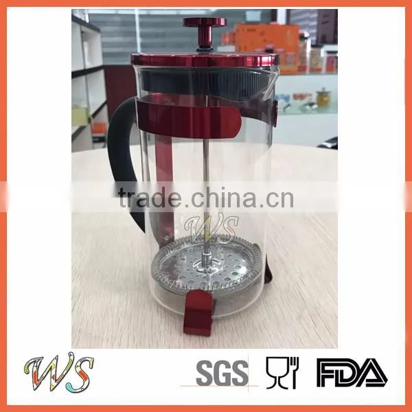 WSCHXX044 Wine-purple French Press Stainless Steel Coffee Maker French Coffee Press Mug
