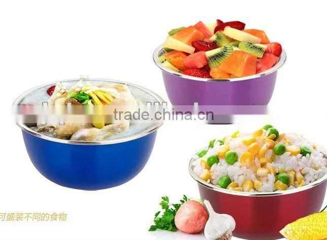 Hot sell stainless steel mixing bowl colored bowl