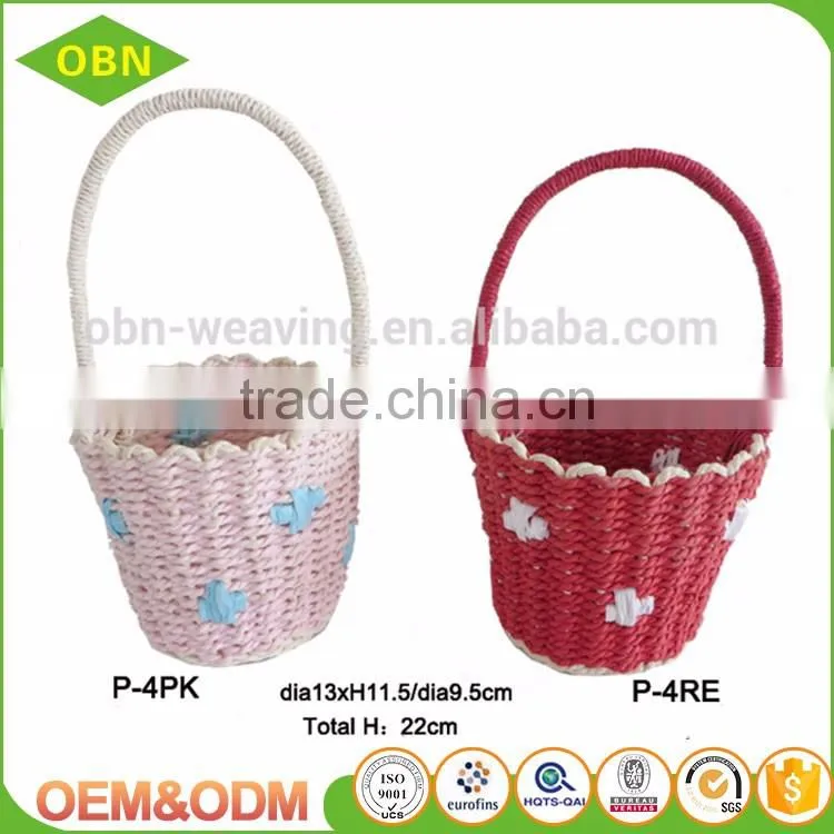 Wholesale best quality custom durable mini paper rope easter basket holiday craft basket
