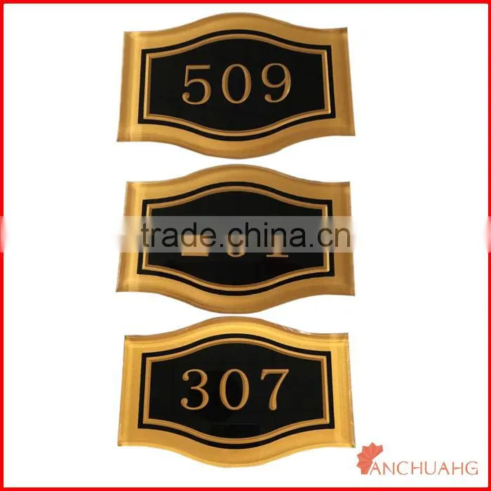 acrylic hotel room door number signs lucite modern sign