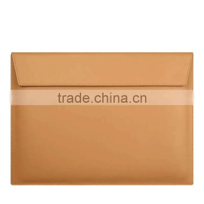 Envelope Genuine Leather Soft Case Bag For Macbook 13" laptop with retro craft design