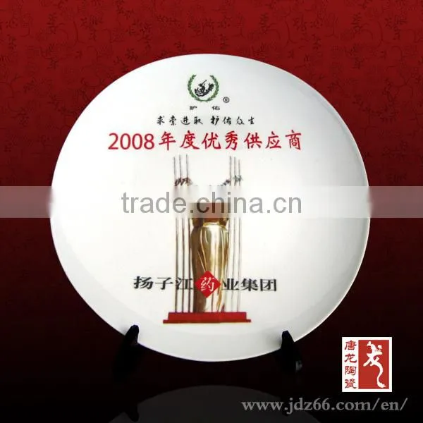 Europe style excellent quality hand painting portrait halloween ceramic plates for souvenir