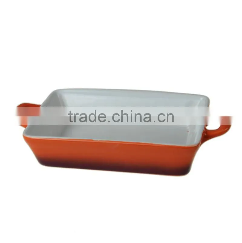 7.5"beige color mini rectangular personalized bakeware