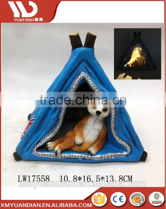 Solar Light Part Charming Fox Resin Solar Light for Garden Grass Yard