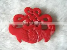 wholesale 30mm oval red flower carved natural coral stone pendant