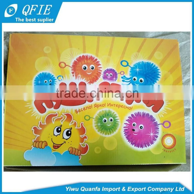 Promotion cute 2 inches hedgehog TPR light up stress puffer ball toy for capsule