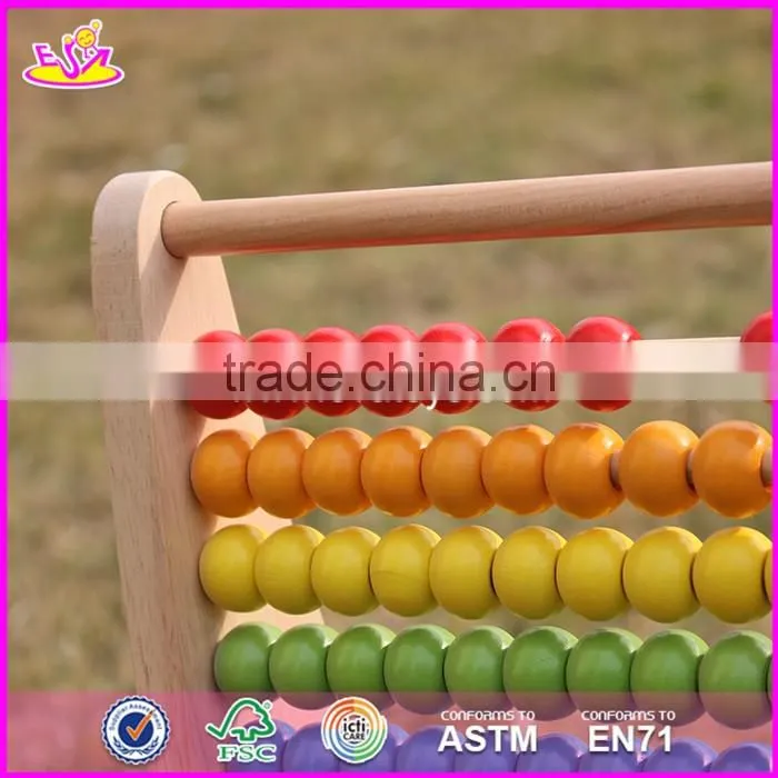 2017 New design children educational abacus wooden counting toy W12A029