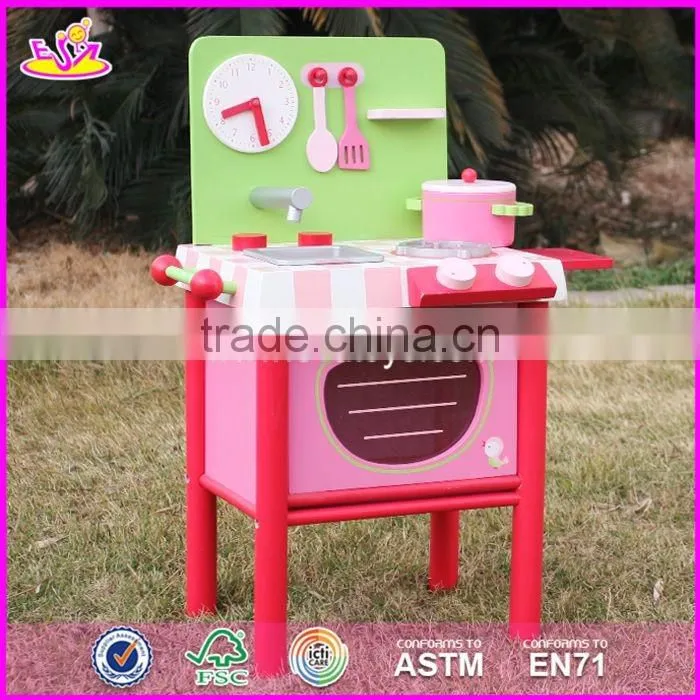 2017 New design boys wooden kitchen toys most popular girls wooden kitchen toys top fashion wooden kids kitchen toys W10C245