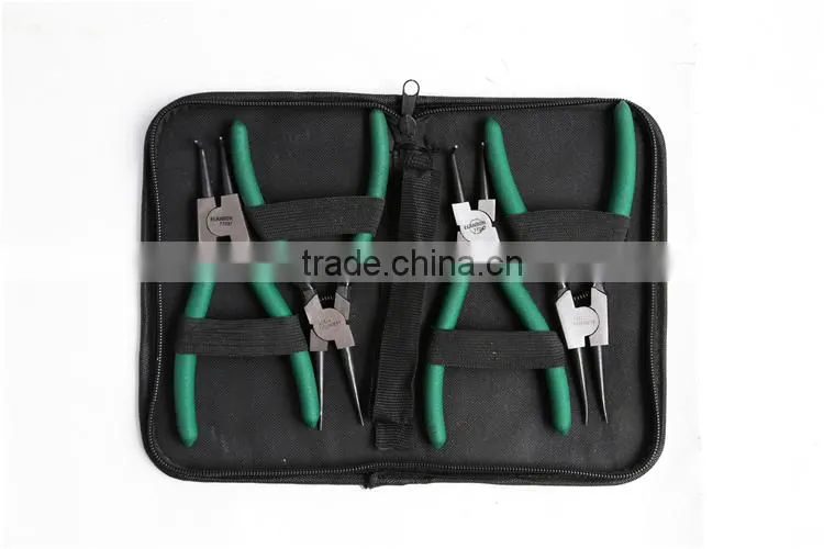 Professional 4Pcs Circlip Plier Set with Dipped Handle