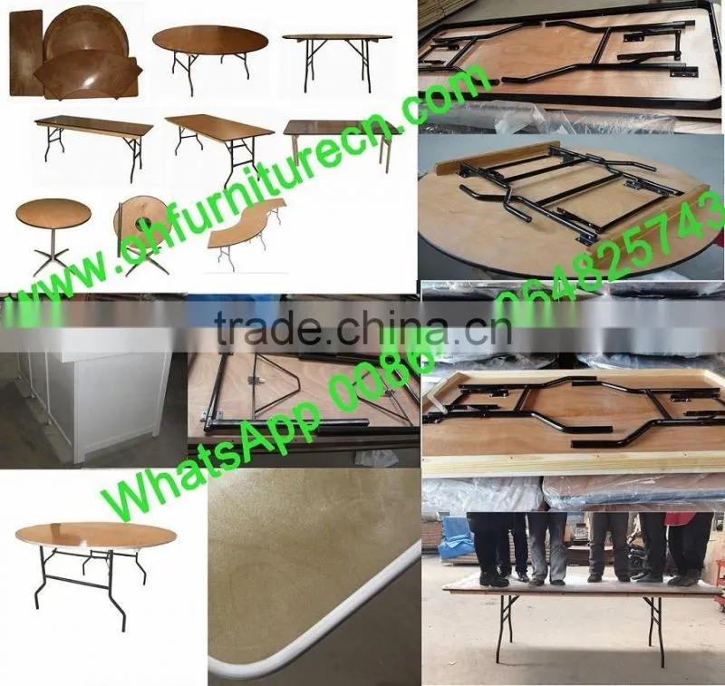 high quality folding dining wooden table banquet table