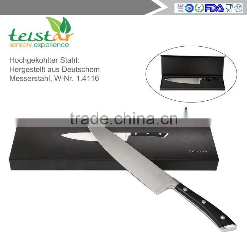 8 Inch Chef's Knife High carbon steel: Made of German brass, W-Nr. 1.4116