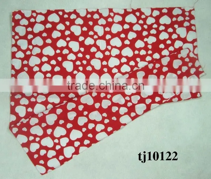 custom designer red and White Love shaped polyester cotten kerchief