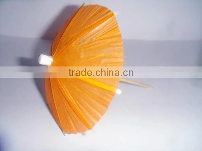 solid color small paper cocktail umbrella sticks
