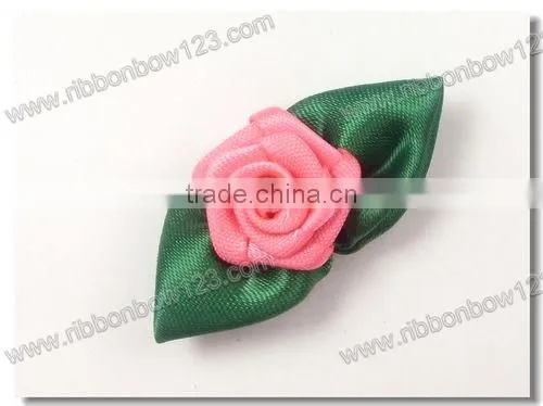 New satin leaves ribbon bows