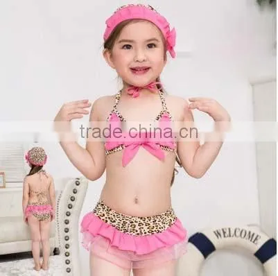 Fashion little girl's bikini with hat wholesale
