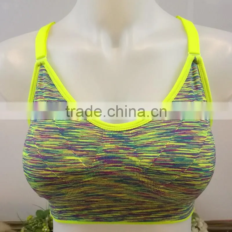 Satin Styling Sexy Women Fitness Gym Running Sports Bra Top