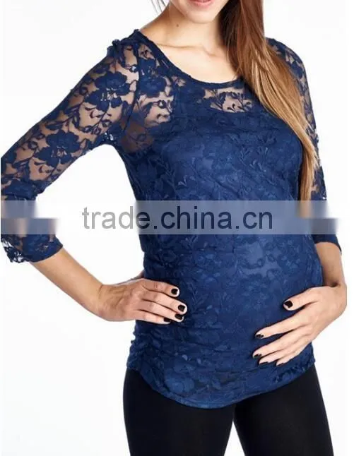 Wholesale office maternity clothes lace design clothing