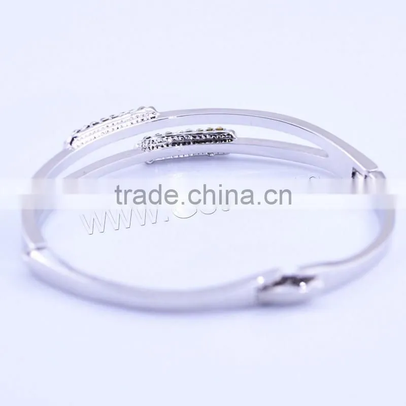 Rhinestone Zinc Alloy kara hair tie tiny bangle