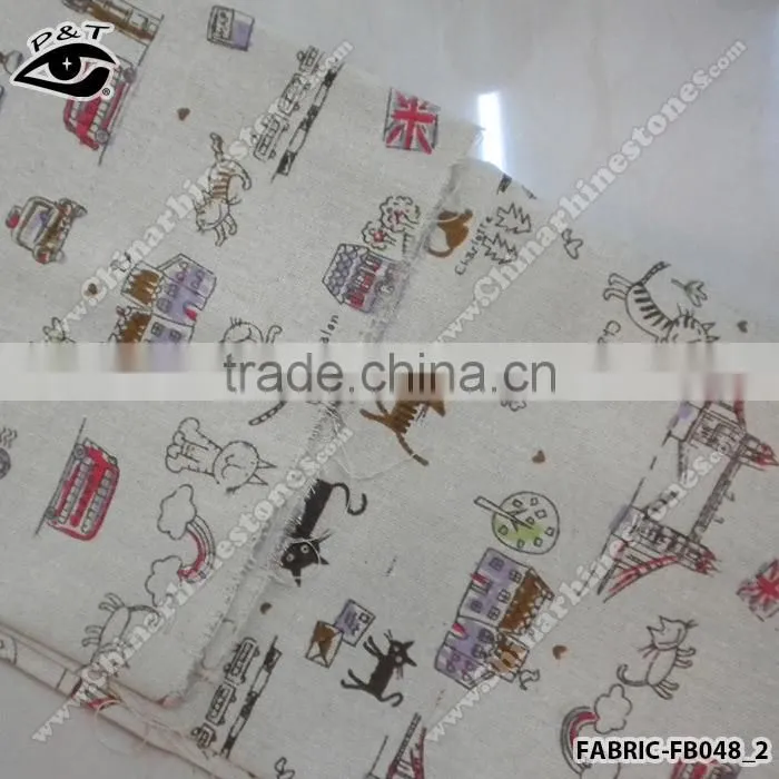 New Design Linen Fabric Fairy Cartoon Pattern Fabric