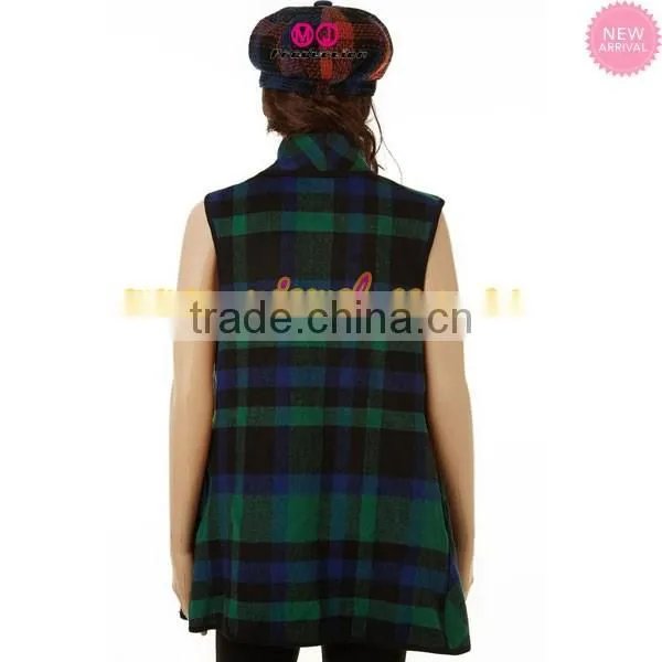 FACTORY dazzle tweed open-front waistcoat