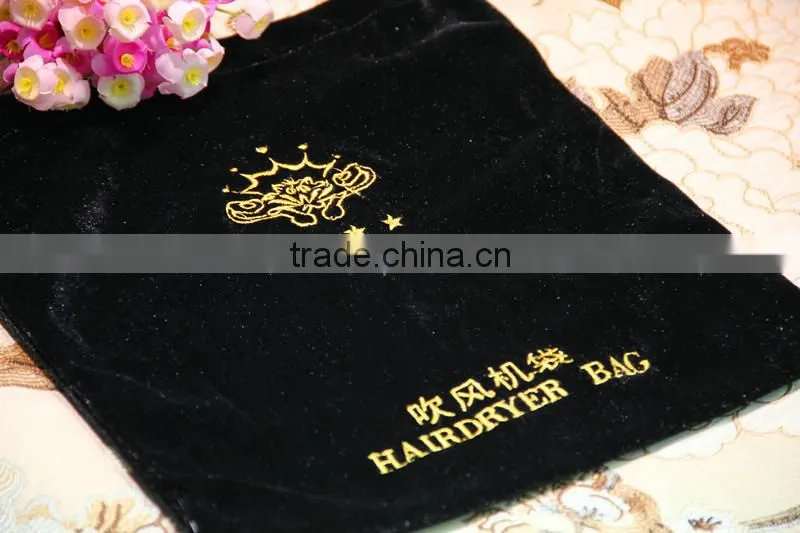 Custom Embroidery logo hair dryer bags