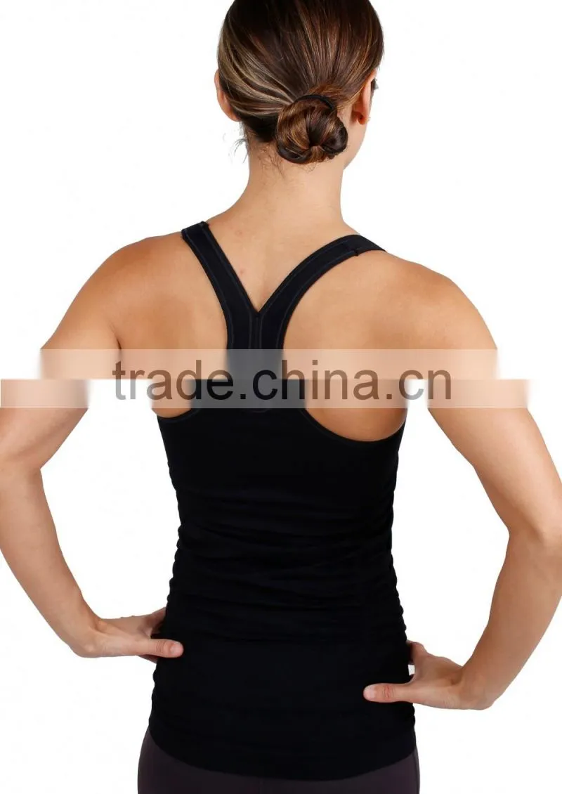 Black sport Tank TOP wholesale custom design Women's fitness vest