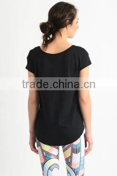 Women O Neck Cotton T Shirt Ladies Oure Black Loose T-Shirts