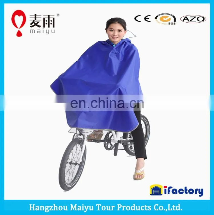 Maiyu waterproof windproof cheap bike rain poncho