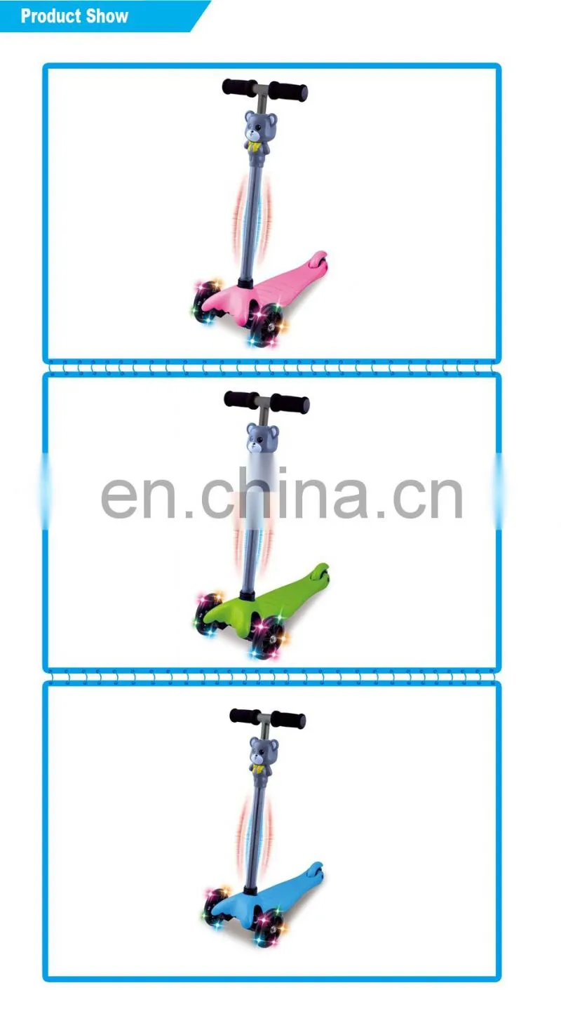 New Arrival children electric LED flash scooter toys with music