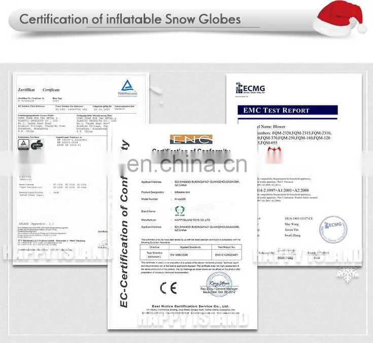 Attractive interesting inflatable snow globe for christmas, wedding snow globe,inflatable christmas snow globe