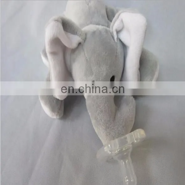 Custom private label baby plush animal monkey with detachable pacifiers