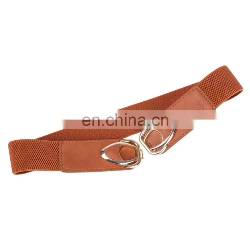 Grace Karin Women Ladies Girls Metal 1.5" Bow-Knot Buckle Stretchy Elastic Waist Belt Waistband CL010485