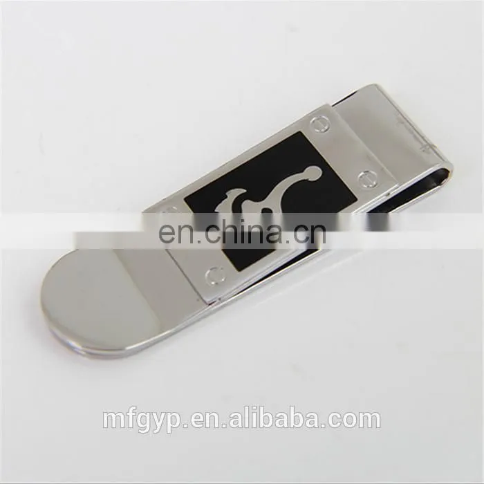 Arts and crafts stainless steel custom plated gold money clip