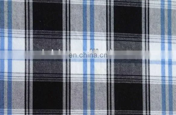 Wholesale fashionable T/C plaid linen woven shirt fabric