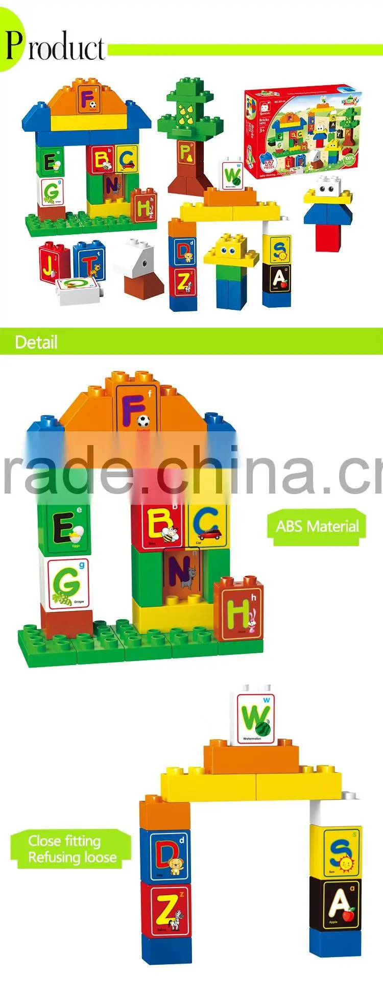 JSTOYS 77 PCS polystyrene building block hot new products for 2016