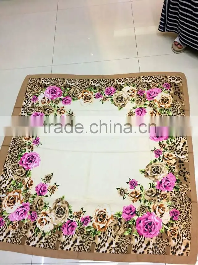 Popular french cotton 110*110cm islamic muslim square scarf