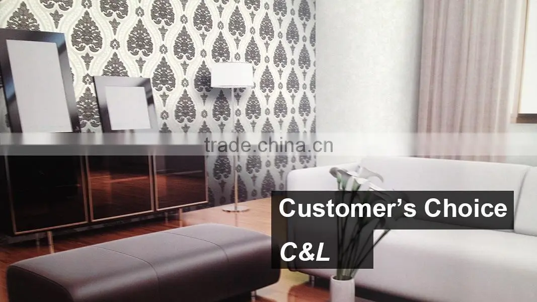 PVC non-woven luxury design wallpaper