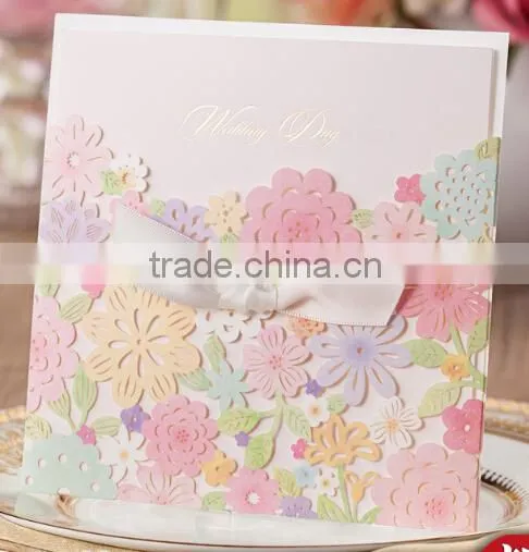 High Quality Fancy Luxury Laser Engrave Wedding Invitation Cards