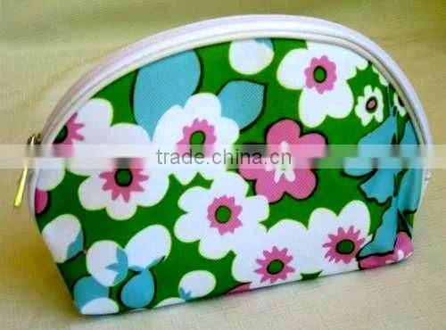 New brand flower printing cute closure cosmetic bag