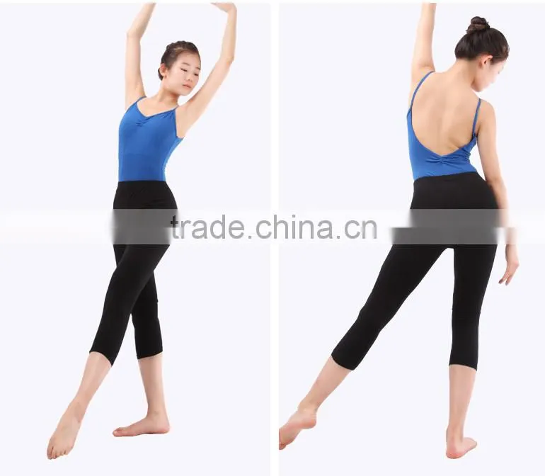 2517 Roll Down Dance Wear Capri Yoga Leggings, Shine Sport Leggings