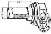 H10K 6W high power with 360 light angel fog lamp Auto LED bulb