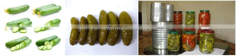 Automatic Canned pickles and pickled cucumber washing canning making machine