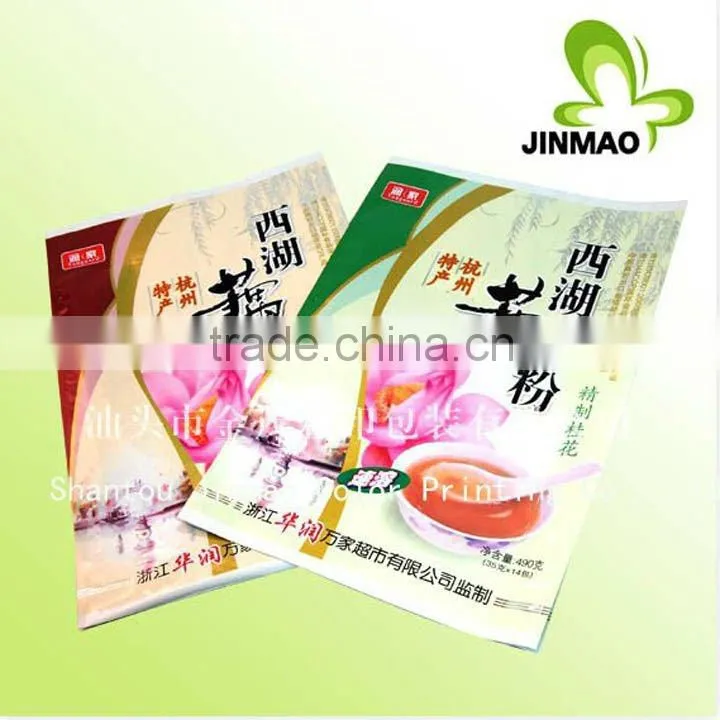 Colorful printed plastic vacuum storage bags for frozen food