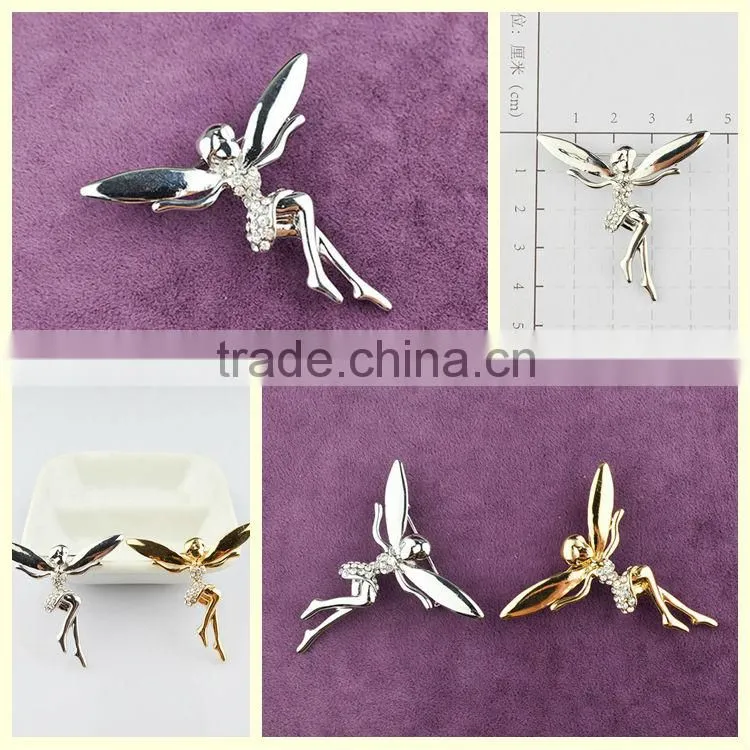2014 alibaba website China women dancing angel brooches korea