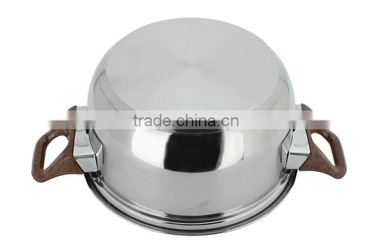 capsule bottom pots and pans Mirror And Sand Polish For Stainless Steel 8 Piece Cookwares Set