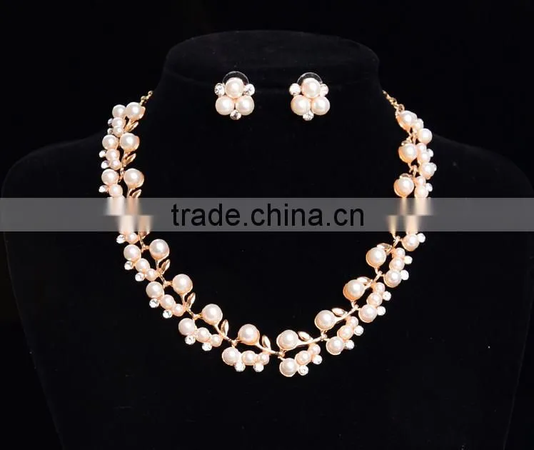 Fashion design new style popular trend high quality pearl necklace earring set