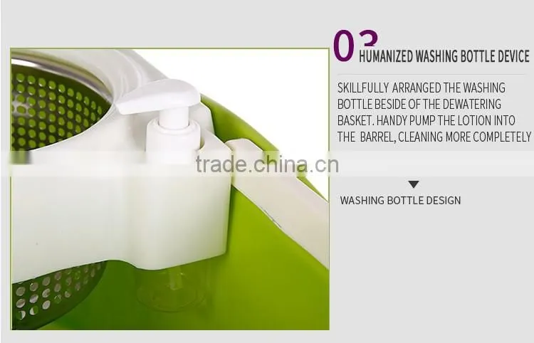 360 degree cyclonic spin mop with outfall and wheels