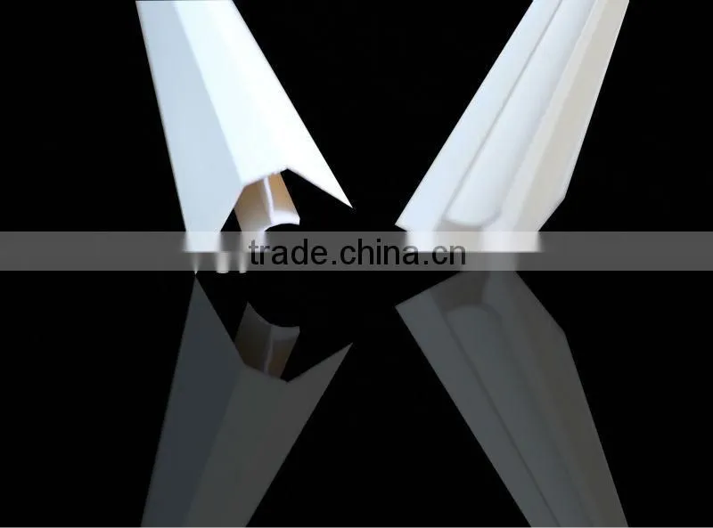2015decoration material U type PVC corners ,PVC cornice, PVC clips,PVC accessories